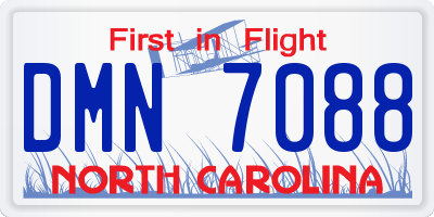 NC license plate DMN7088
