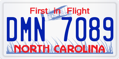 NC license plate DMN7089