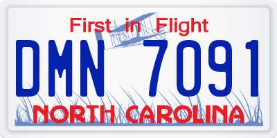 NC license plate DMN7091