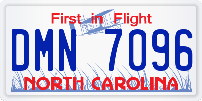 NC license plate DMN7096