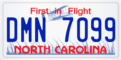 NC license plate DMN7099