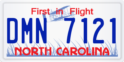 NC license plate DMN7121
