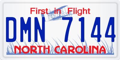NC license plate DMN7144