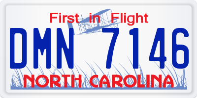 NC license plate DMN7146