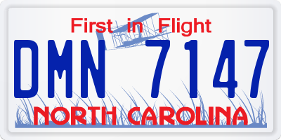 NC license plate DMN7147