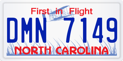 NC license plate DMN7149
