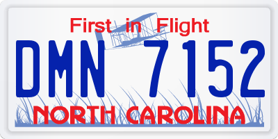 NC license plate DMN7152