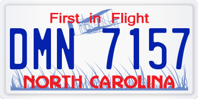 NC license plate DMN7157