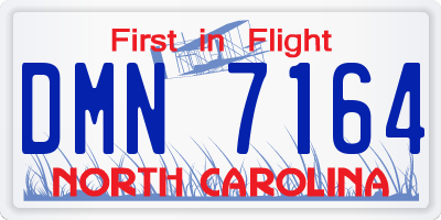 NC license plate DMN7164