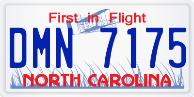 NC license plate DMN7175