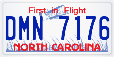 NC license plate DMN7176