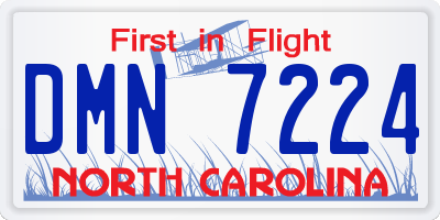 NC license plate DMN7224