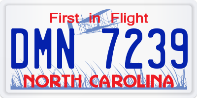 NC license plate DMN7239