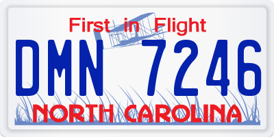NC license plate DMN7246