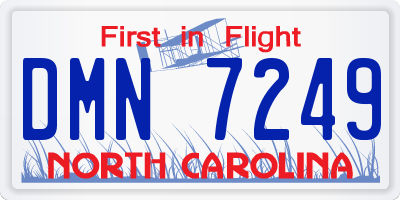 NC license plate DMN7249