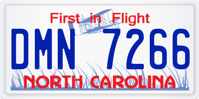 NC license plate DMN7266