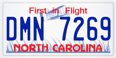 NC license plate DMN7269