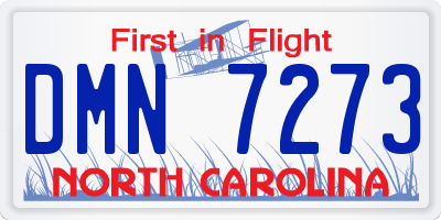 NC license plate DMN7273