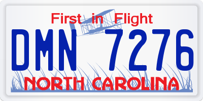 NC license plate DMN7276