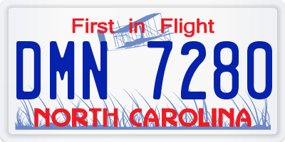 NC license plate DMN7280