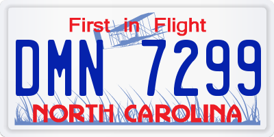 NC license plate DMN7299