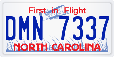 NC license plate DMN7337