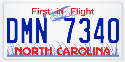 NC license plate DMN7340
