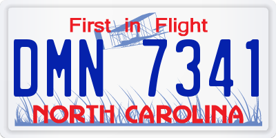 NC license plate DMN7341