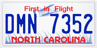 NC license plate DMN7352