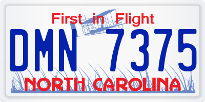 NC license plate DMN7375