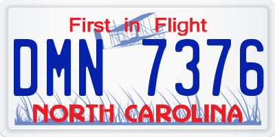NC license plate DMN7376