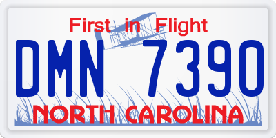 NC license plate DMN7390