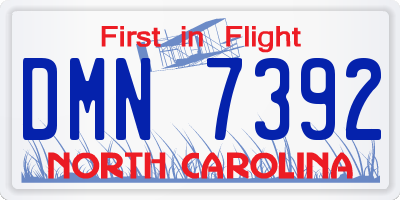 NC license plate DMN7392