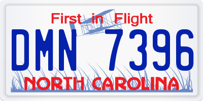 NC license plate DMN7396