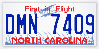 NC license plate DMN7409