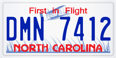 NC license plate DMN7412