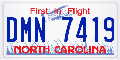 NC license plate DMN7419