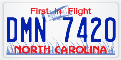 NC license plate DMN7420