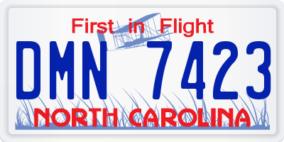 NC license plate DMN7423