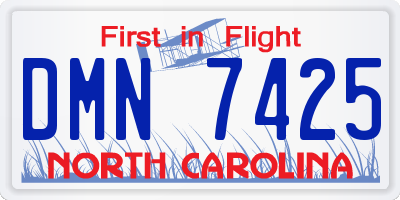 NC license plate DMN7425