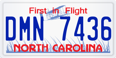 NC license plate DMN7436