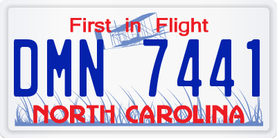 NC license plate DMN7441
