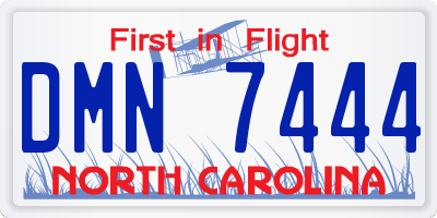 NC license plate DMN7444