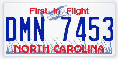 NC license plate DMN7453