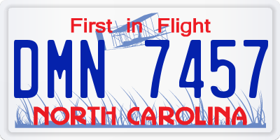 NC license plate DMN7457