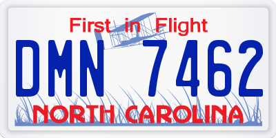 NC license plate DMN7462