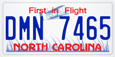 NC license plate DMN7465