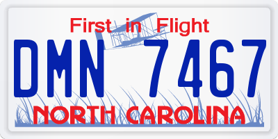 NC license plate DMN7467
