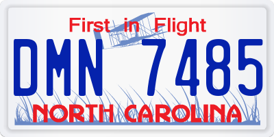 NC license plate DMN7485