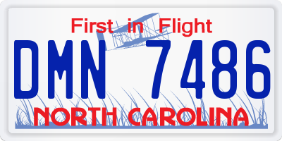 NC license plate DMN7486